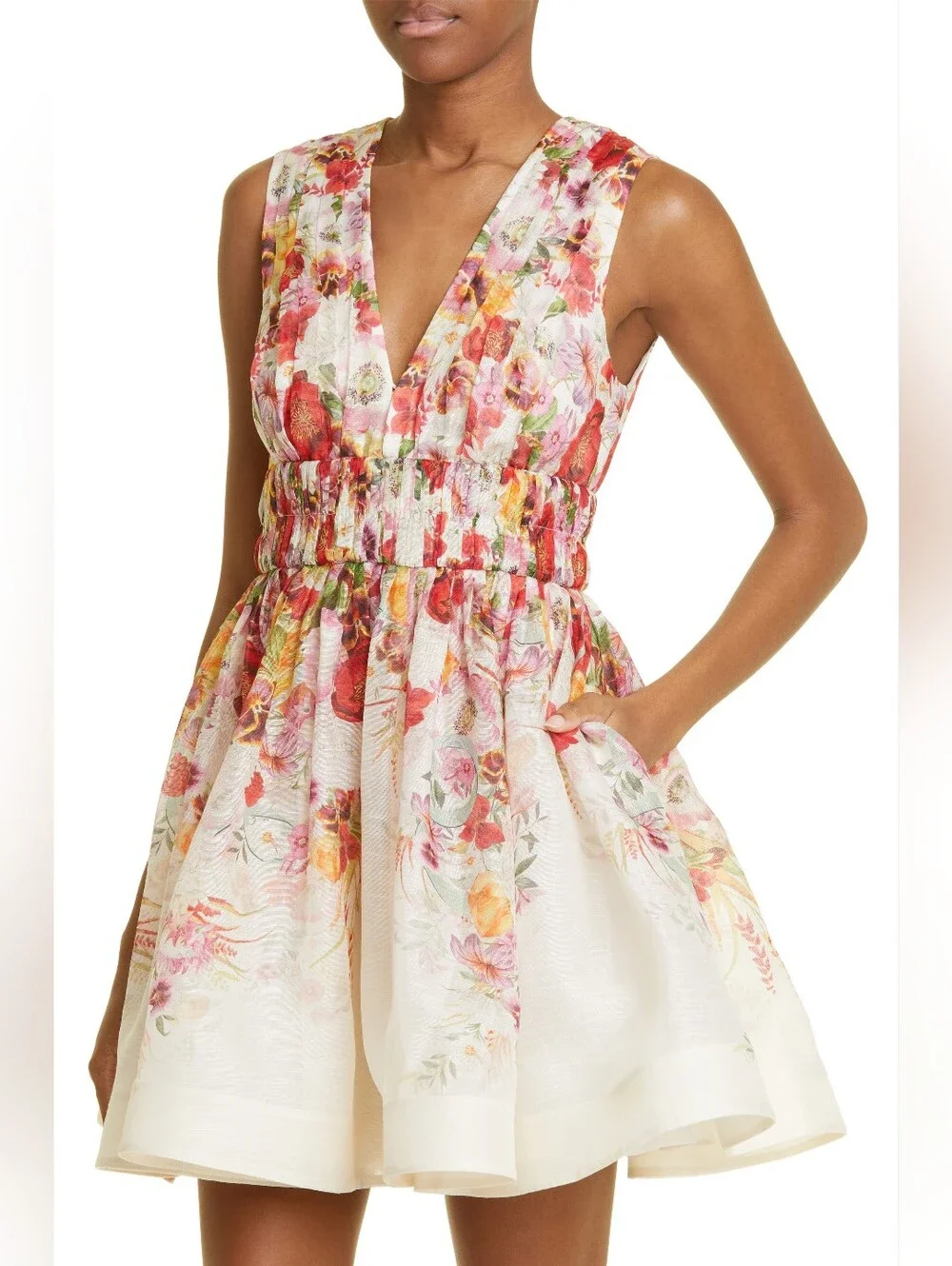 Home Wonderland Floral Print Organza Dress Zimmermann.